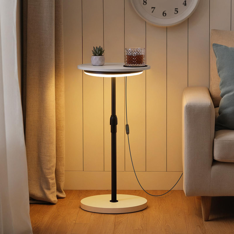 Petite table d'appoint ronde à hauteur réglable