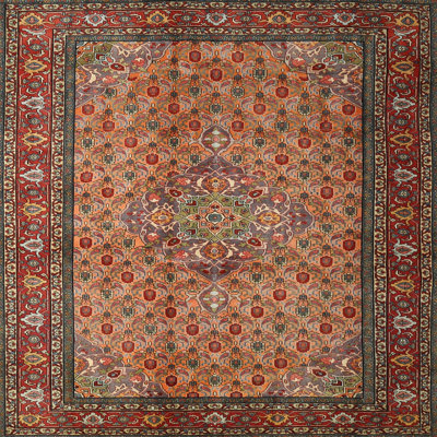 Tapis brun à motif oriental