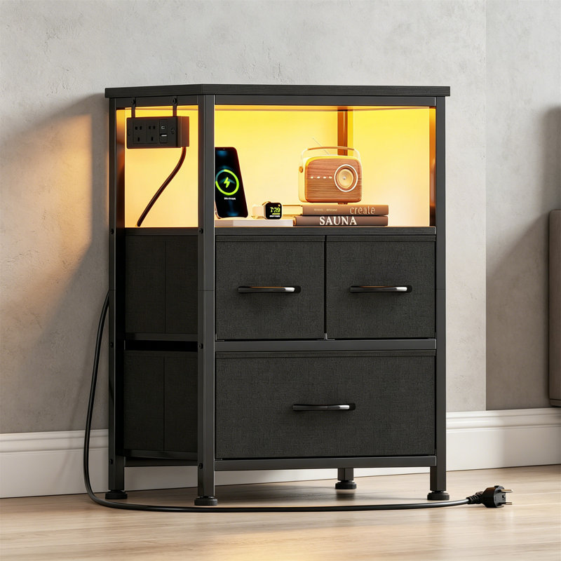 Bedside Table, Black