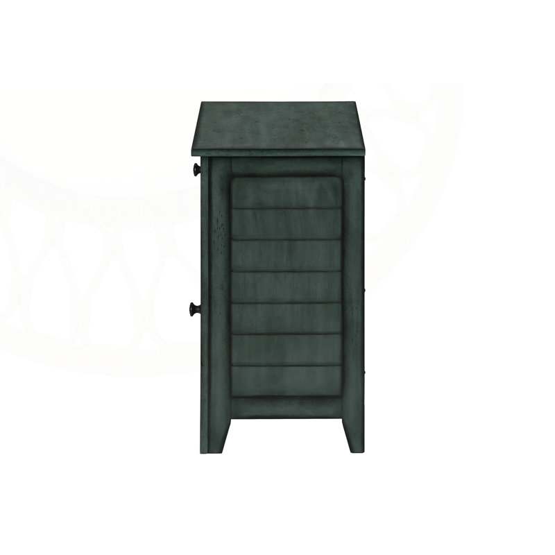 Versatile Transitional Side Table with Drawer and Cabinet for Storage