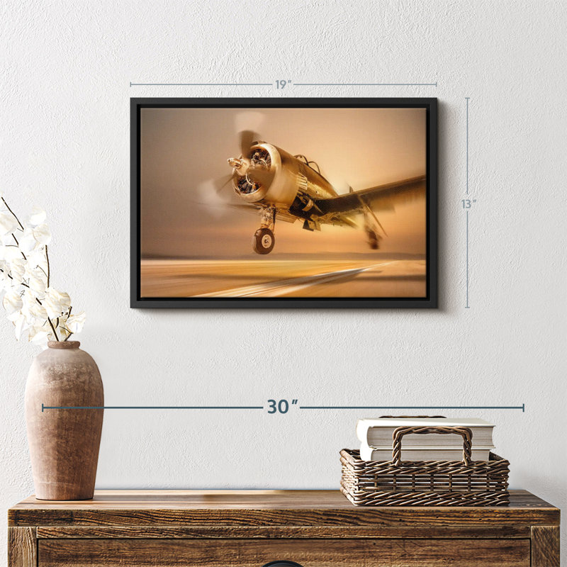 Art mural «Drifting Sports Plane», H 13 po x l 19 po