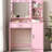 Bedroom Dressing Table, Adjustable Brightness And Color, Spacious Shelf Storage, White Table With Mirror Lights - Large Drawer