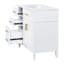 Meuble-lavabo simple 36 po avec 4 tiroirs (1 tiroir rabattable), 2 portes et tablette réglable, poignées en métal, charnières à fermeture en douceur-121709065
