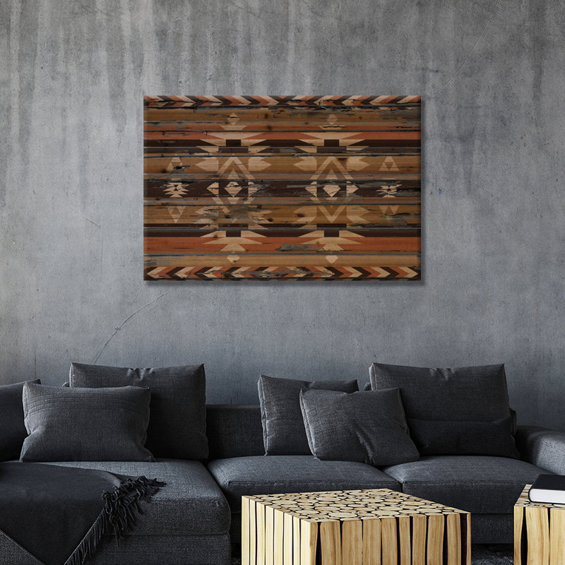 " Sands Tribal Pattern " by 5by5collective, 26" H x 40" W x 1.5" D