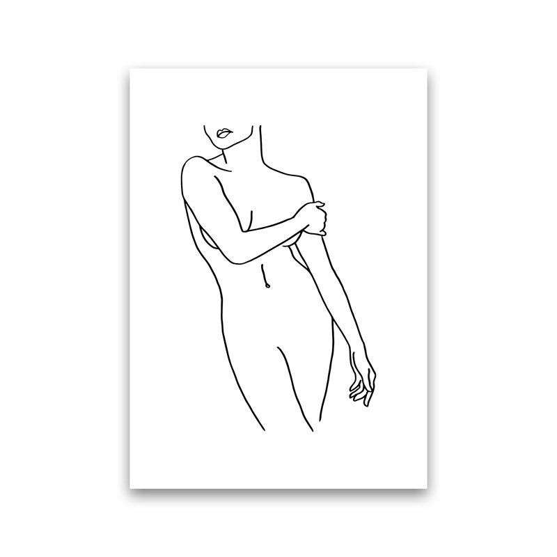 Female Front Pose - Print, No Frame, 42cm H x 30cm W x 1cm D