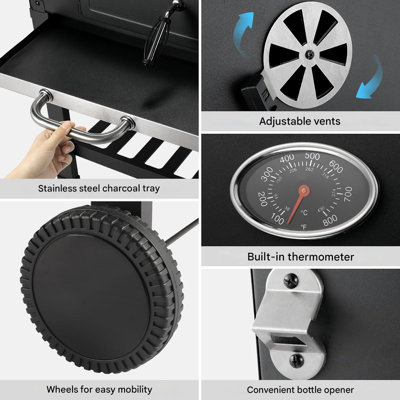 LIFERUN 54.5cm W Charcoal Grill