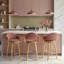 Swivel Upholstered Counter Stool-114210801-114210802