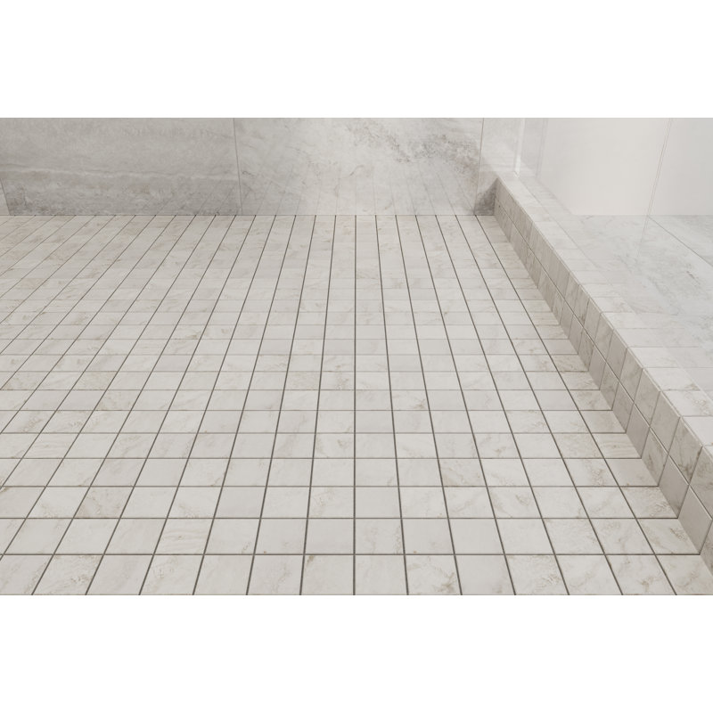 Tufo 12in.x24in. Porcelain Wall and Floor Tile, White Polished