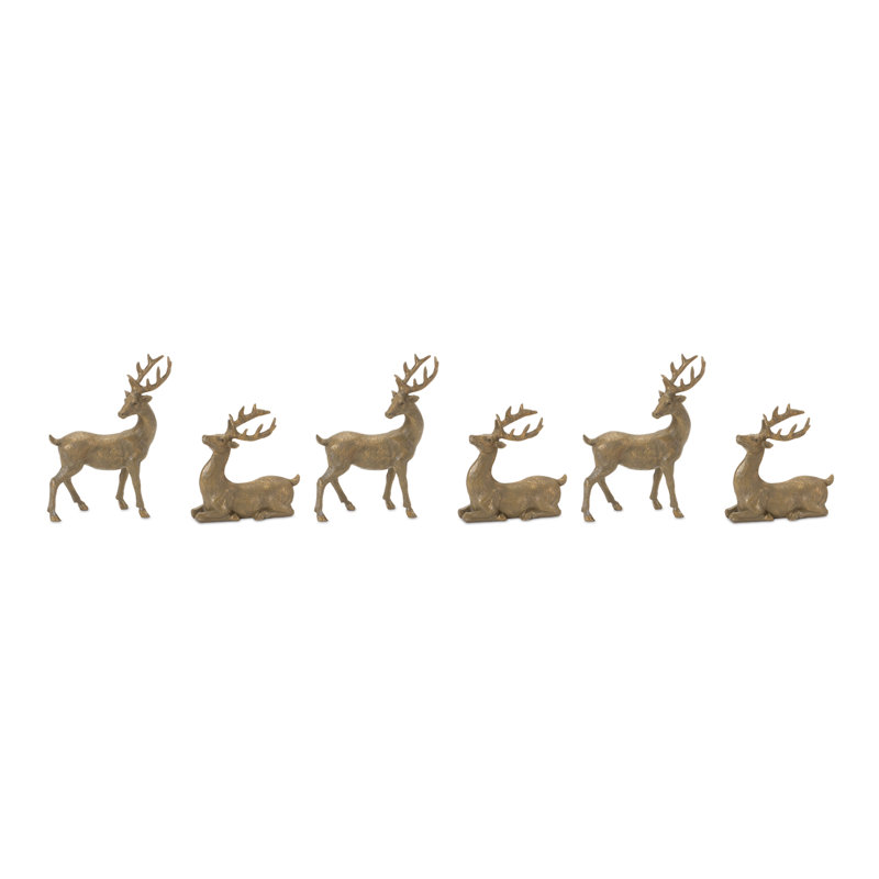 Mini figurine de cerf (ensemble de 6)