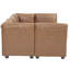 Canapé d'angle modulaire 6 places en similicuir, revêtement, pattes en plastique, dossier et coussins amovibles, largeur 229 cm, profondeur 305 cm, hauteur 88 cm, poids 121 kg, montage facile.-366785120