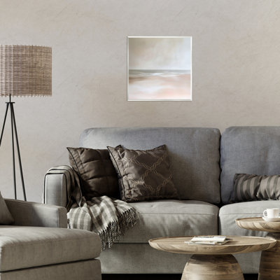 Plaque murale Mute Landscape Soft Coast, design par Petal Prints Design