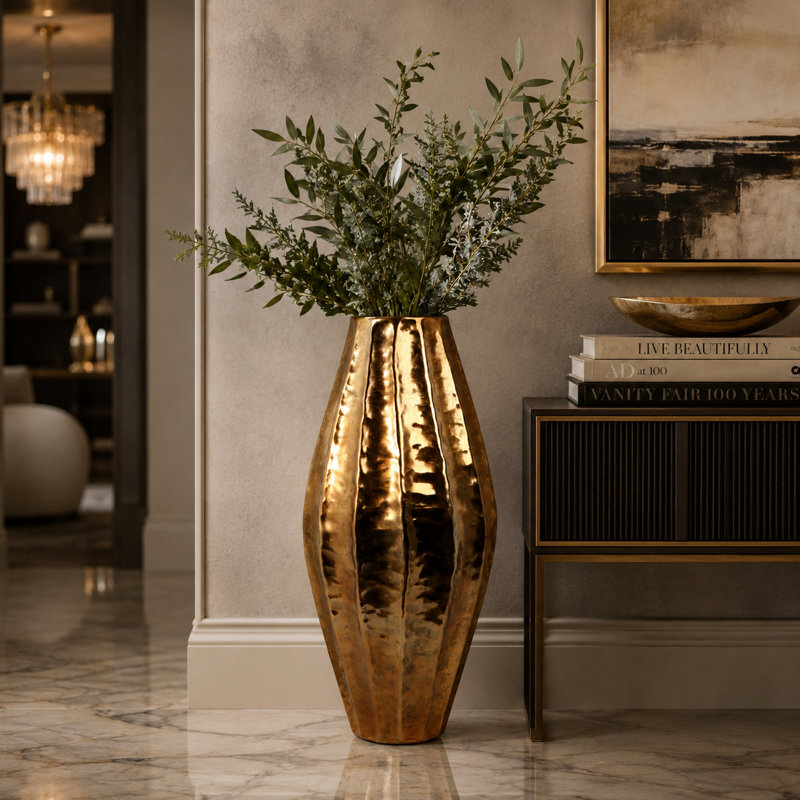 Vase de plancher Modern, H 27 po x l 12 po x P 12 po