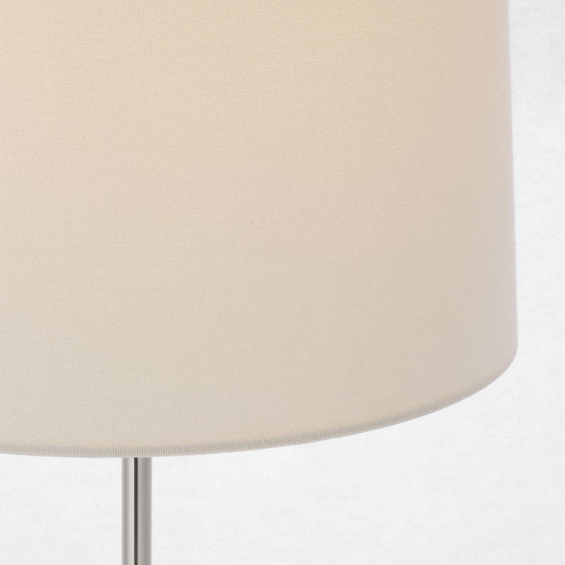 Thomas O'Brien Bryant 52" Adjustable Cordless Floor Lamp with Linen Shade, Polished Nickel