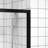 56 - 60"x74" Double Sliding Shower Door With Black Hardware, Chamfer Edged Glass, Rust Handle, Reversible Installation For Bathroom Safe Design