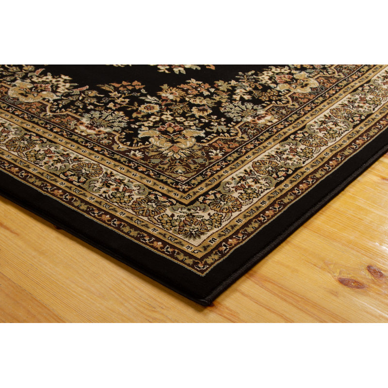 Tapis beige / noir Rehan, Rectangle 5 pi x 7 pi
