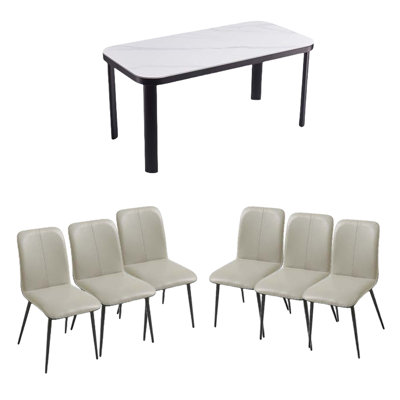 Modern simple rock plate dining table sets