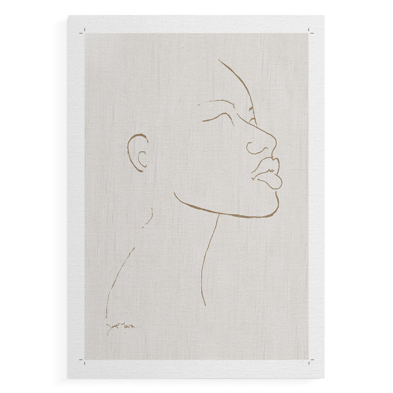 Portrait S croquis I - Impression sur toile seulement - NON-CADRE, H 18 po x l 12 po