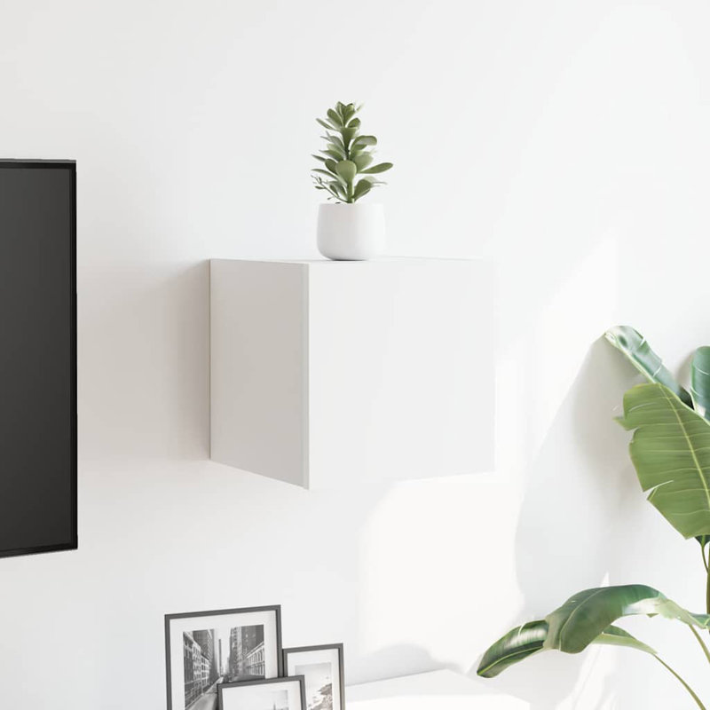 30cm H Media Cabinet, White