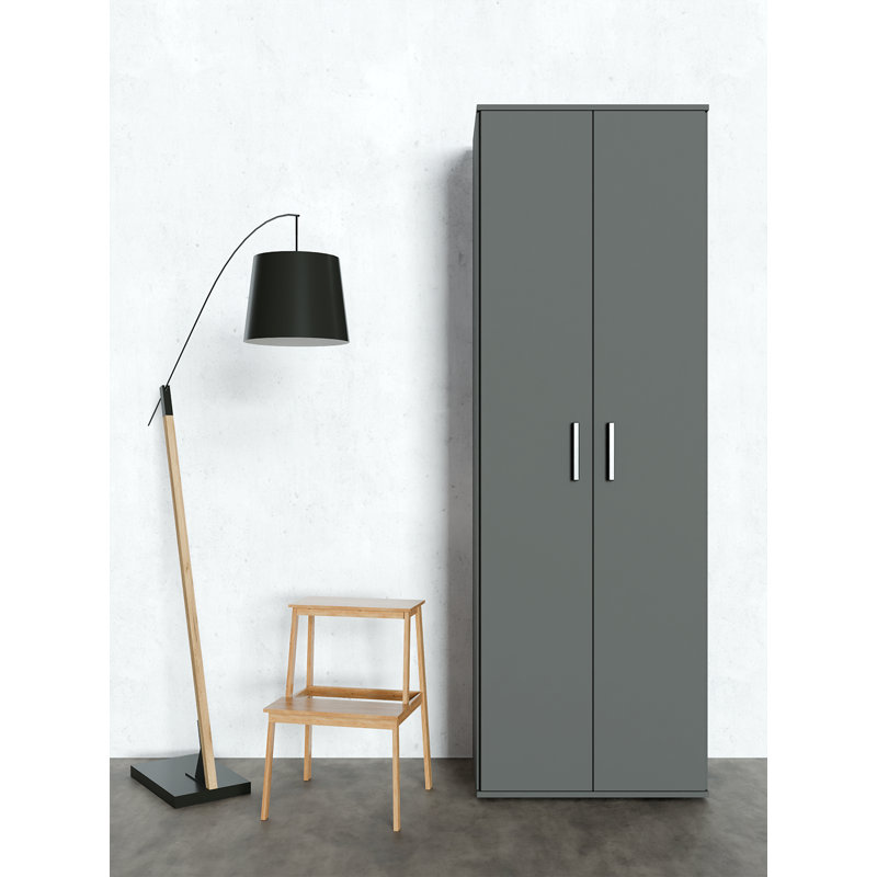 White Utility Closet System, Gray