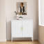 Armoire de rangement en métal avec 2 portes et 2 tablettes réglables, armoire de rangement en acier