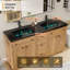 Meuble-lavabo double 60 po avec lavabo en résine 60 po Modern-2023637046-2023637044