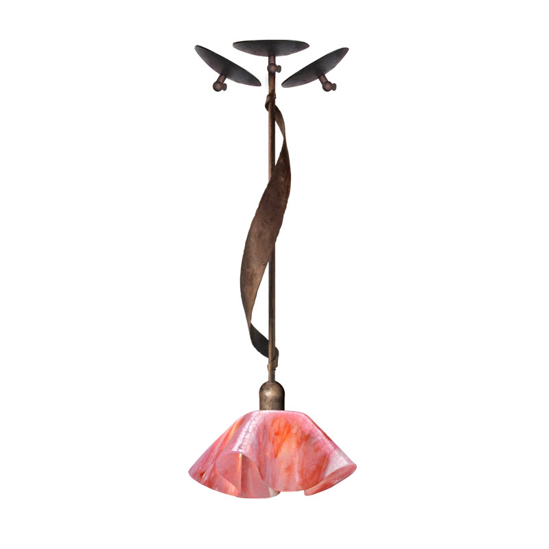 Cowes 1 - Light Unique/Statement Pendant, Brown with Brown Highlights, Peony