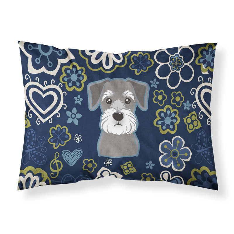 Taie d’oreiller floral, Schnauzer