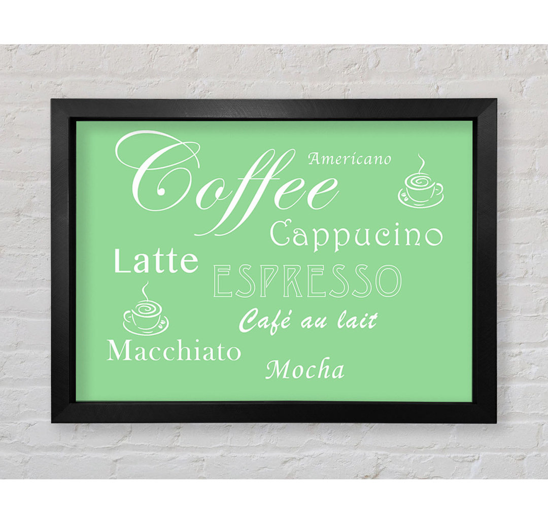 Kitchen Quote Coffee Delight - Einzelne Bilderrahmen Kunstdrucke