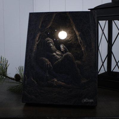 Whiskey Moonlight 8x6 Lighted Tabletop Canvas