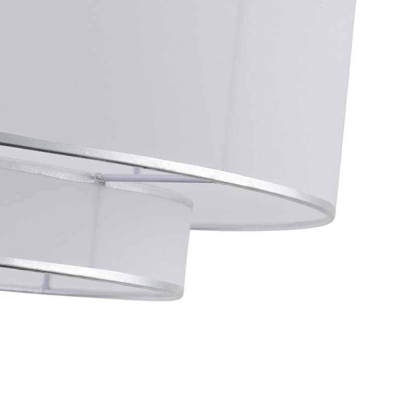 6-Light Silver White Adjustable Iron Pendant