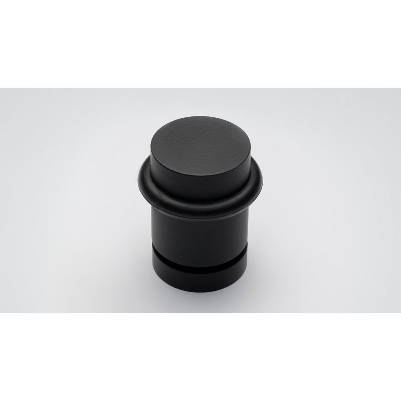 Miro Brass Floor Fixed Door Stop, Black Matte
