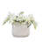 4 Pieces Modern Ceramic Flowerpot In American White Oak, All-Weather For Patio And Garden, Reinforced Construction, Built-In Drainage Hole, 13.54" L X W 11.65" H Living Rooms, Ceramic, Hole Roots,-439951461