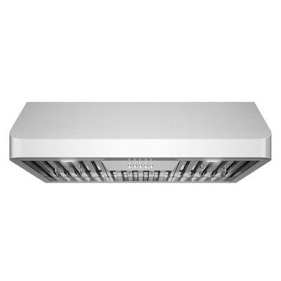 Cosmo 30 in. Haven Collection Ducted Under Cabinet Range Hood, Button Control, Permanent Filters, LED Lights, Stainless Steel QB Series