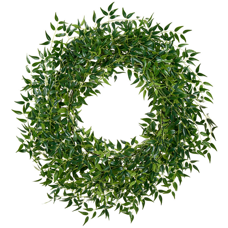 34"ITALIAN RUSCUS WREATH GR