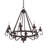 Noble 8-Light Rustic Black Chandelier