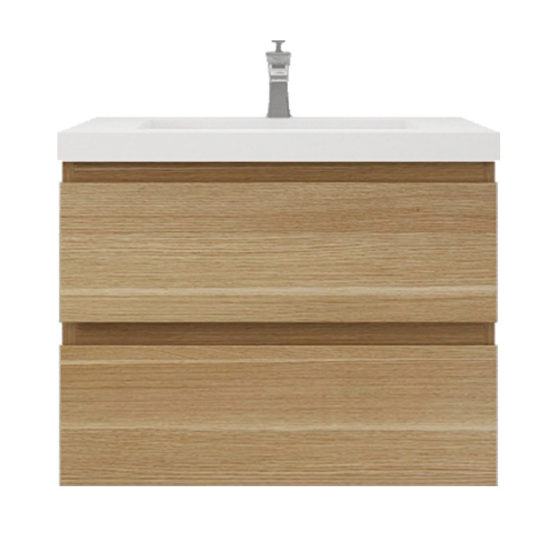Cavaliere Single Bathroom Vanity with Acrylic Top, White Oak