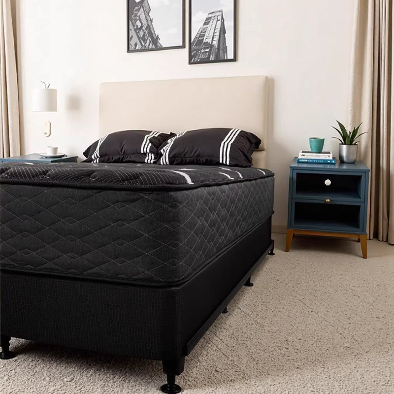Restonic ComfortCare Hybrid Heartland Firm Queen Mattress - 11.5" Cooling Gel Memory Foam with Individually Wrapped Coils & Marvelous Middle Support