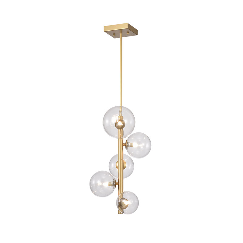 Lustre linéaire moderne Spoutnik 5 lumières Nickerson