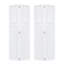 Double double 2 panneaux pliables 84 po x 48 po Porte de grange coulissante en bois de noyer blanc avec ensemble de quincaillerie-132725916-132739761-132739770