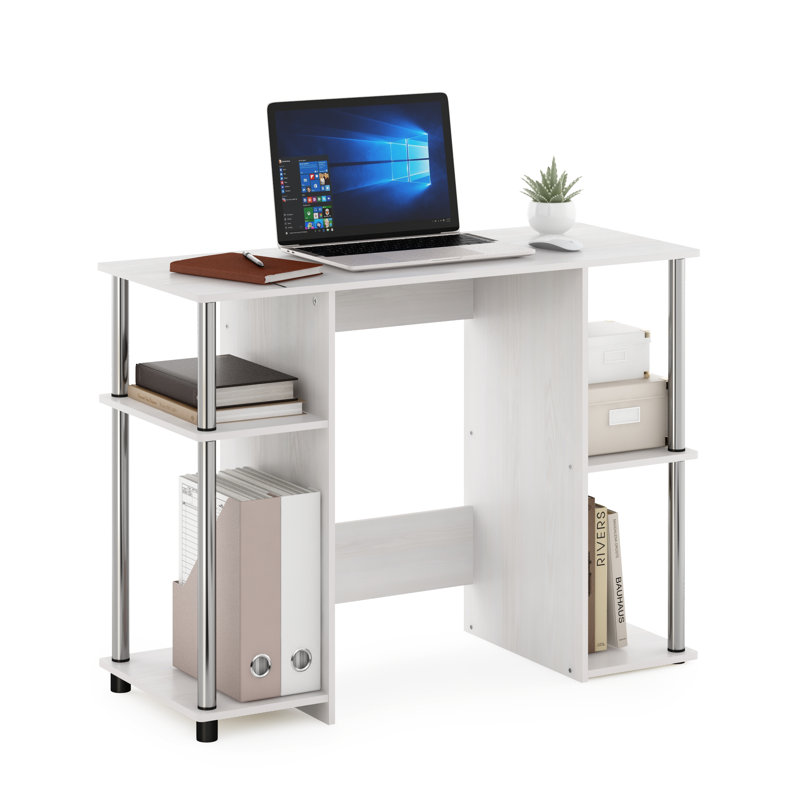 Bureau Lansing, Chêne blanc / acier inoxydable