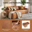Canapé-lit de coin à compression gauche en similicuir de 108 po SmoothLux, canapé modulaire en forme de L avec éponge haute densité, canapé convertible sans assemblage requis pour le salon-977834091
