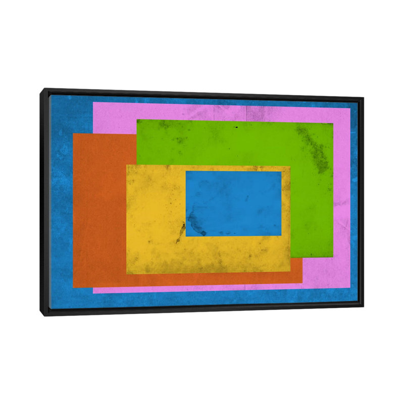 Albree Modern Homage to the Rectangle, impression sur toile, H 18 po x l 26 po x P 1,5 po, Toile avec cadre noir