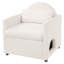 Chaise d'appoint beige pour animaux de compagnie avec coin caché pour animaux de compagnie, pieds en bois d'acacia, capacité de poids de 220 lb, fauteuil rembourré moderne pour le salon