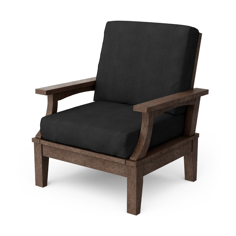 Chaise à assise profonde Heritage, Brun, Noir, noir, noir, noir