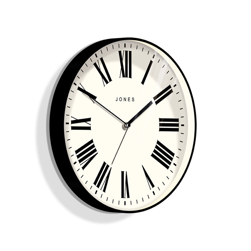 MAGAZINE (ROMAN) Acrylic Wall Clock, Black