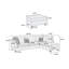 3 pièces Canapé modulaire avec coussins réversibles-2131268096