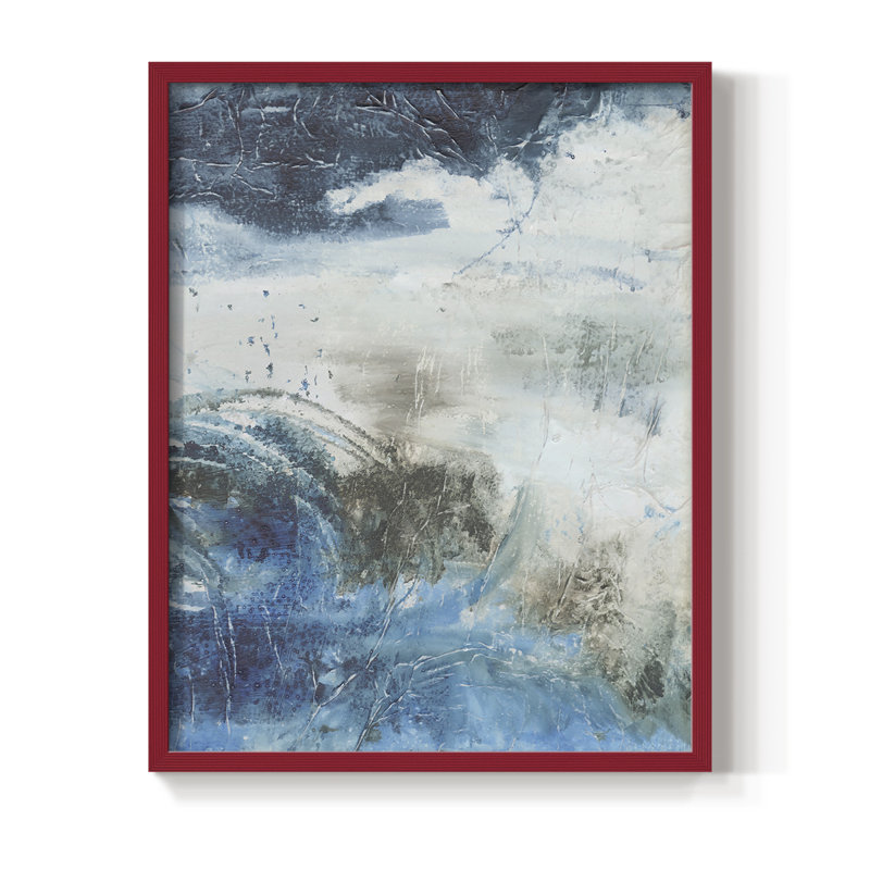 «Coastal Seas I», reproduction encadrée - bois massif, Rouge, H 10 po x l 8 po