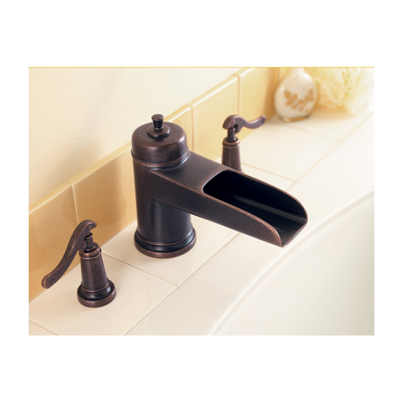 Ashfield Deck Mounted Roman Tub Faucet Trim, Rustic Bronze