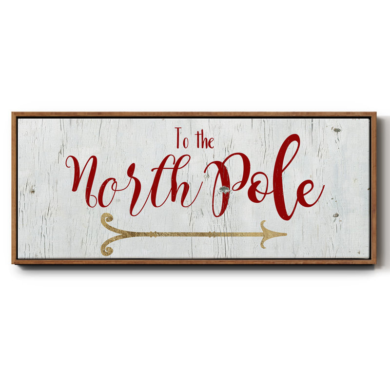 North Pole- Framed Canvas, 8" H x 20" W