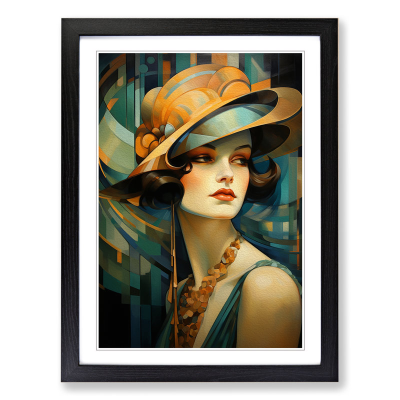 Single Picture Frame Print on Wood, 34cm H x 25cm W, Black Framed